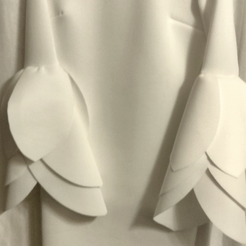 White Petal Sleeve Dress